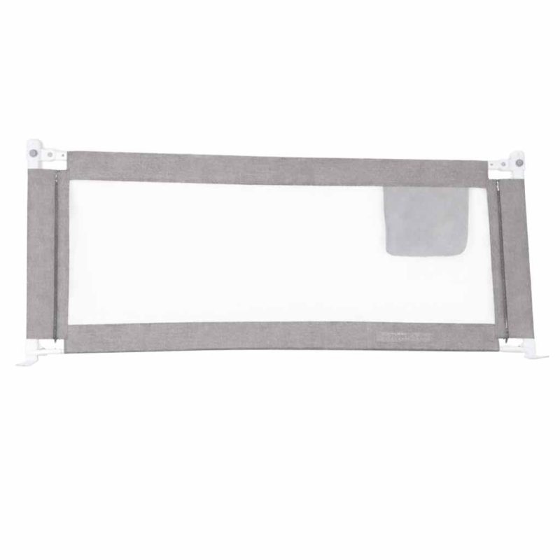 Bed-railing-safety-locking-guard-rail-200cm-grey-186072 Sigurnosna ograda za krevet s bravom 200 cm, siva