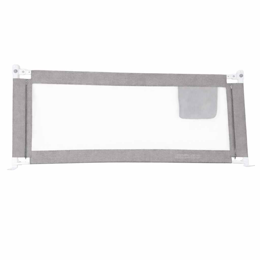 Bed-railing-safety-locking-guard-rail-200cm-grey-186072 Sigurnosna ograda za krevet s bravom 200 cm, siva