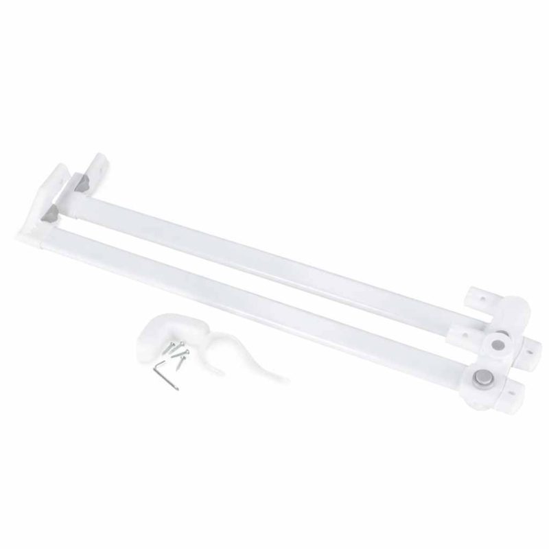 Bed-railing-safety-locking-guard-rail-200cm-grey-186074 Sigurnosna ograda za krevet s bravom 200 cm, siva