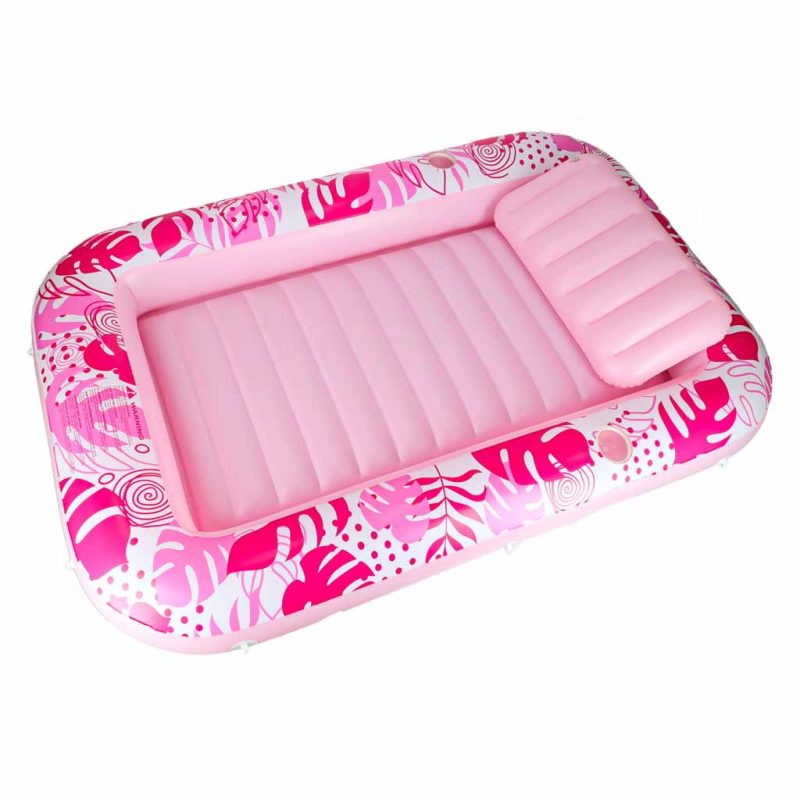 Napuhana ležaljka madrac za plivanje i jastuk 175 cm, ružičasta