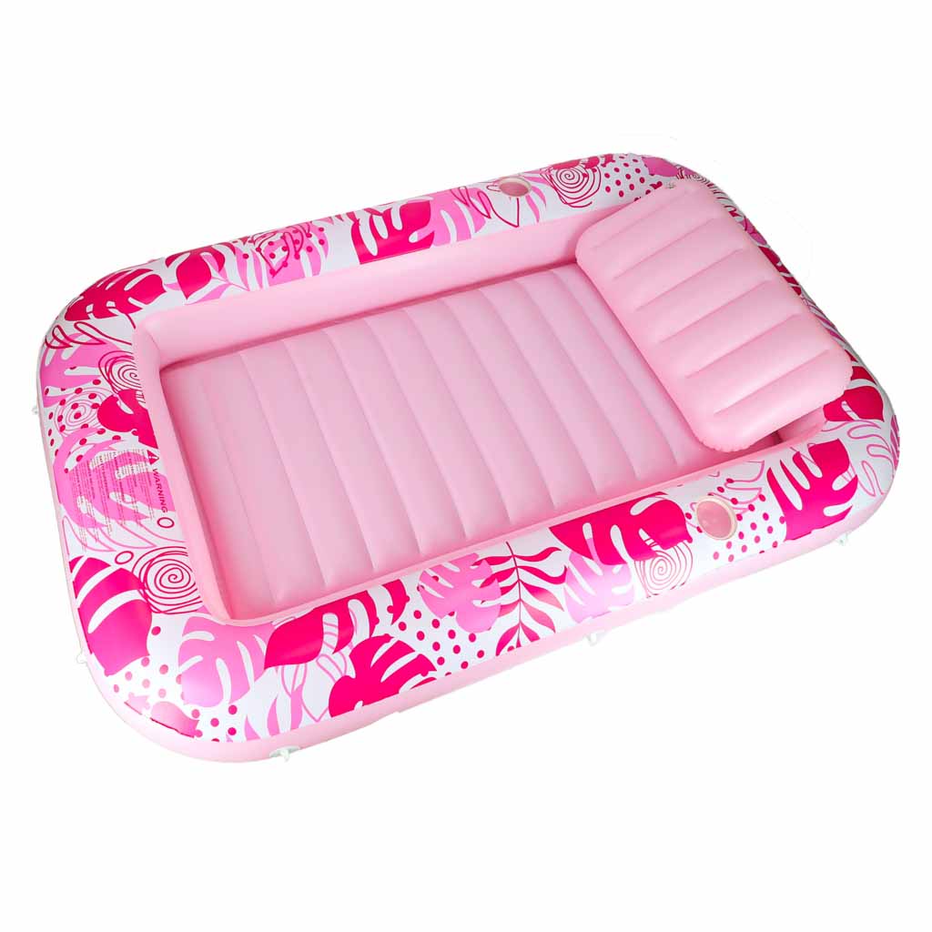 Napuhana ležaljka madrac za plivanje i jastuk 175 cm, ružičasta