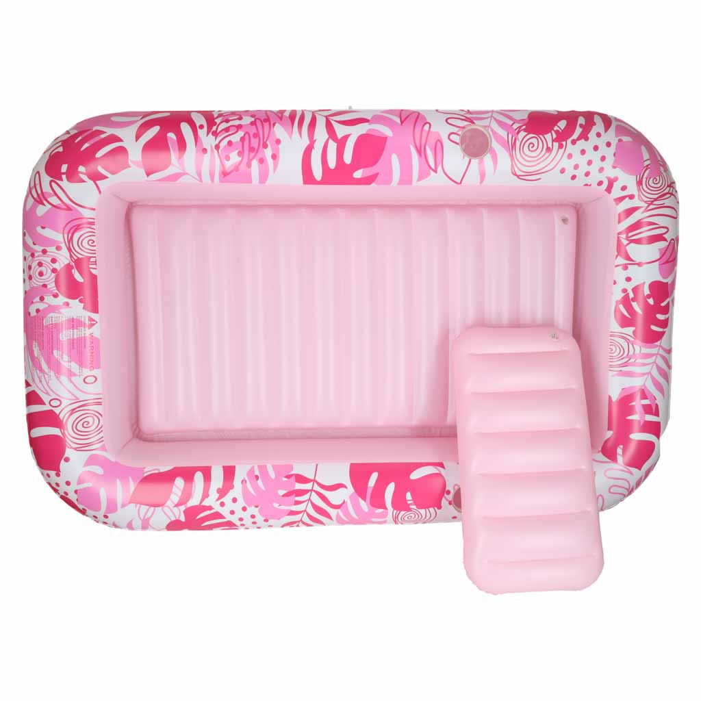 Napuhana ležaljka madrac za plivanje i jastuk 175 cm, ružičasta