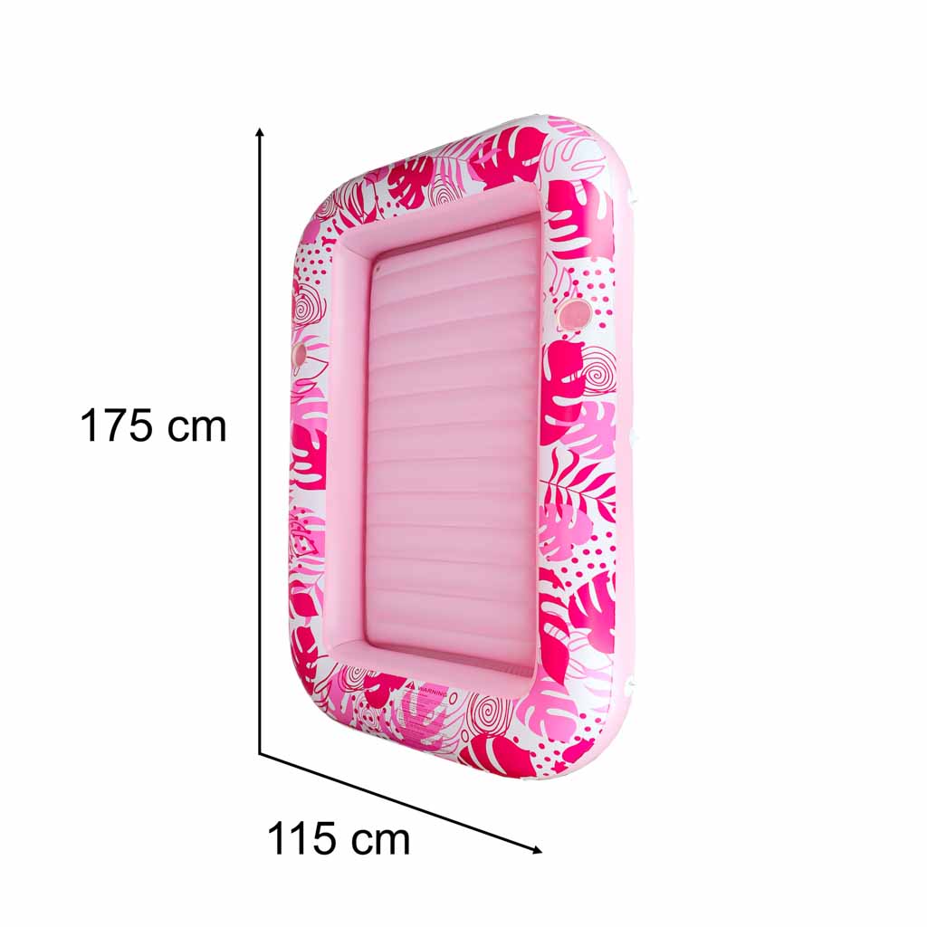 Napuhana ležaljka madrac za plivanje i jastuk 175 cm, ružičasta