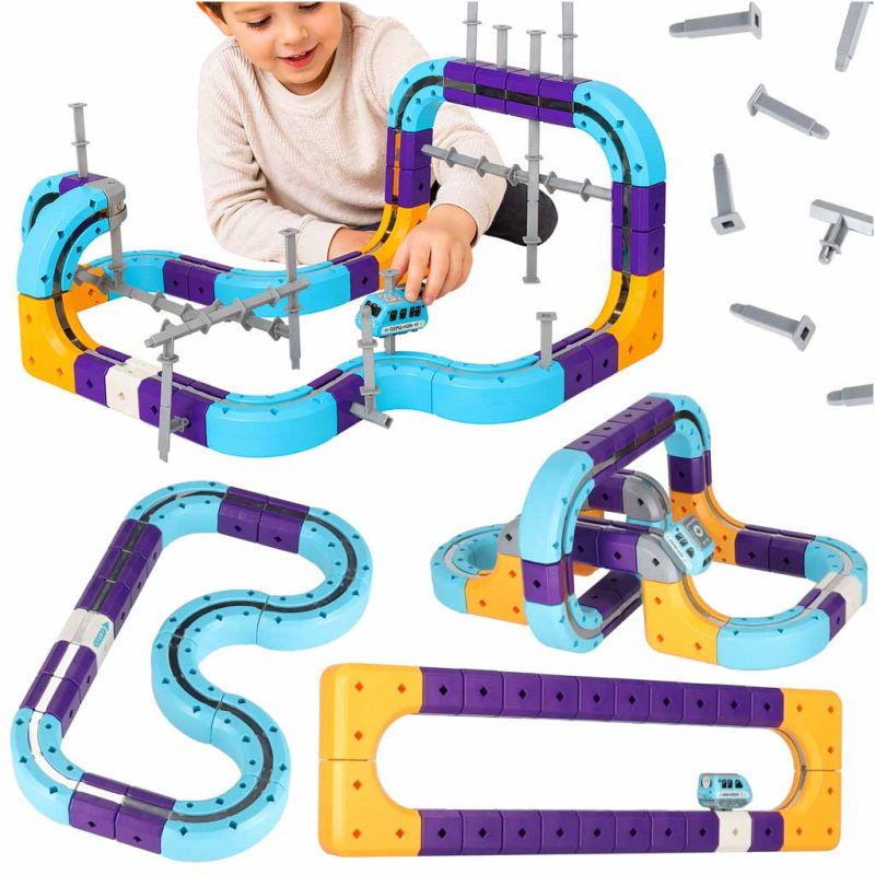 Set magnetskih blokova za trkaću stazu sa 87 dijelova