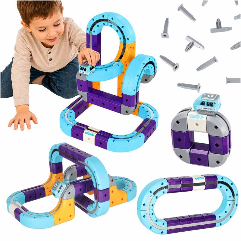 Set magnetskih blokova za trkaću stazu sa 54 dijelova