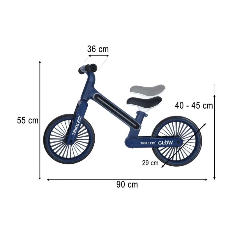 Trike Fix Glow balans bicikl LED mornarsko plavi