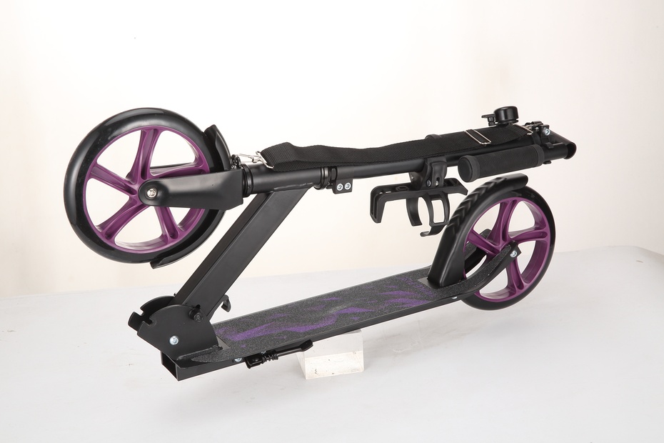 Trike Fix gradski skuter sklopivi s kotačima 200 mm, ljubičasti