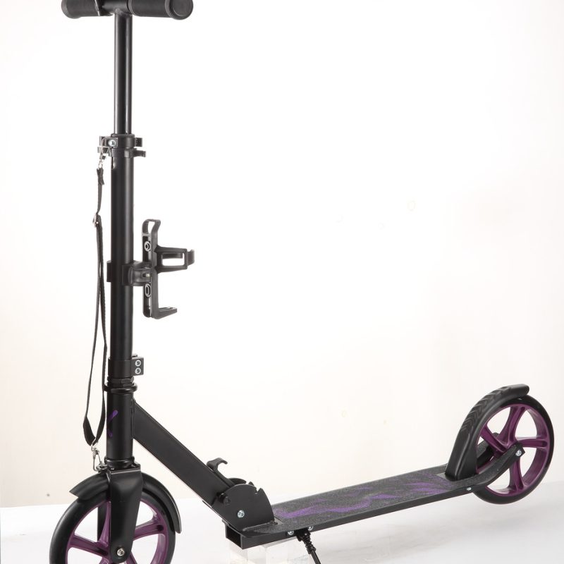 Trike Fix gradski skuter sklopivi s kotačima 200 mm, ljubičasti