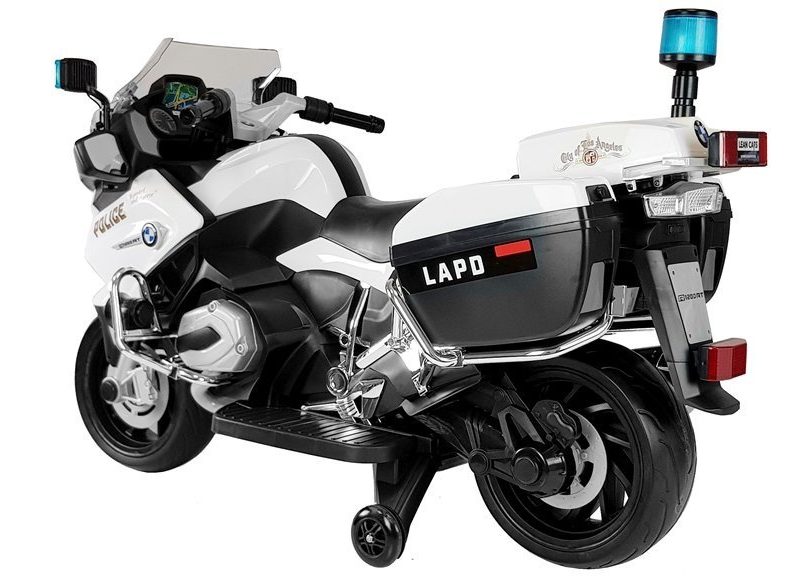Policijski BMW motor na akumulator bijeli