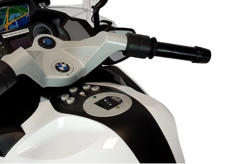 Policijski BMW motor na akumulator bijeli