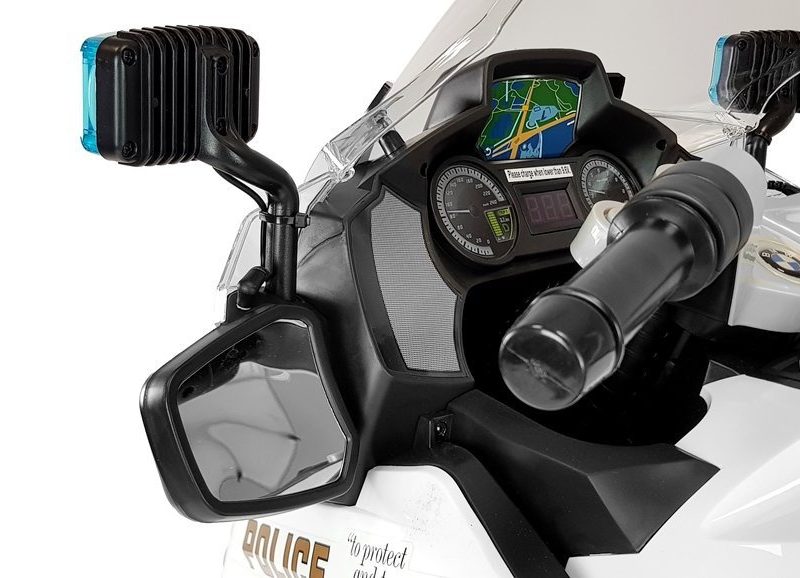 Policijski BMW motor na akumulator bijeli