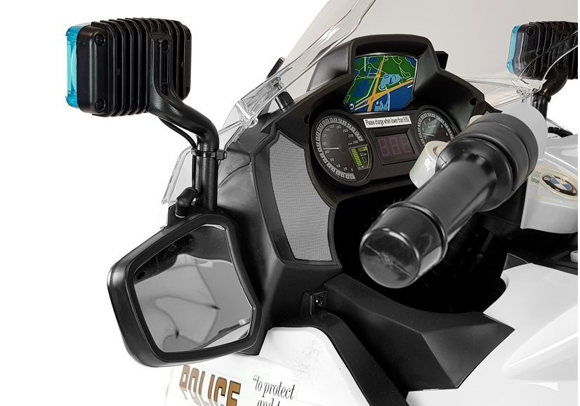 Policijski BMW motor na akumulator bijeli