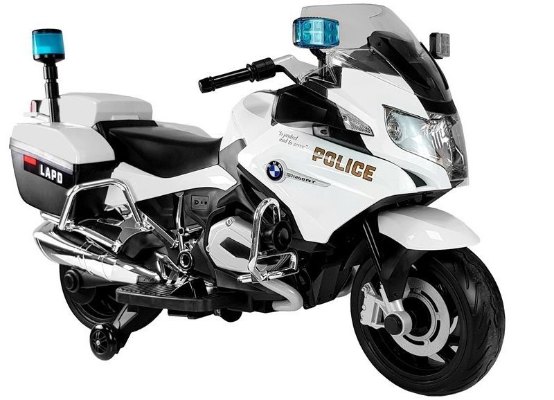 Policijski BMW motor na akumulator bijeli