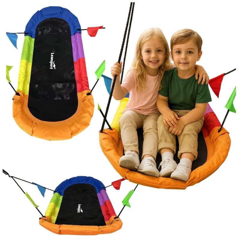 Vrtna ljuljačka Rodino gnijezdo pravokutno šareno 167 x 75 cm