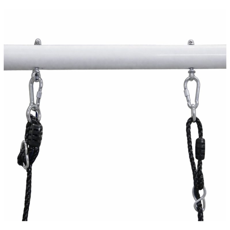 Vrtna ljuljačka Rodino gnijezdo s okvirom 2 u 1, bijela, 210 x 170 cm