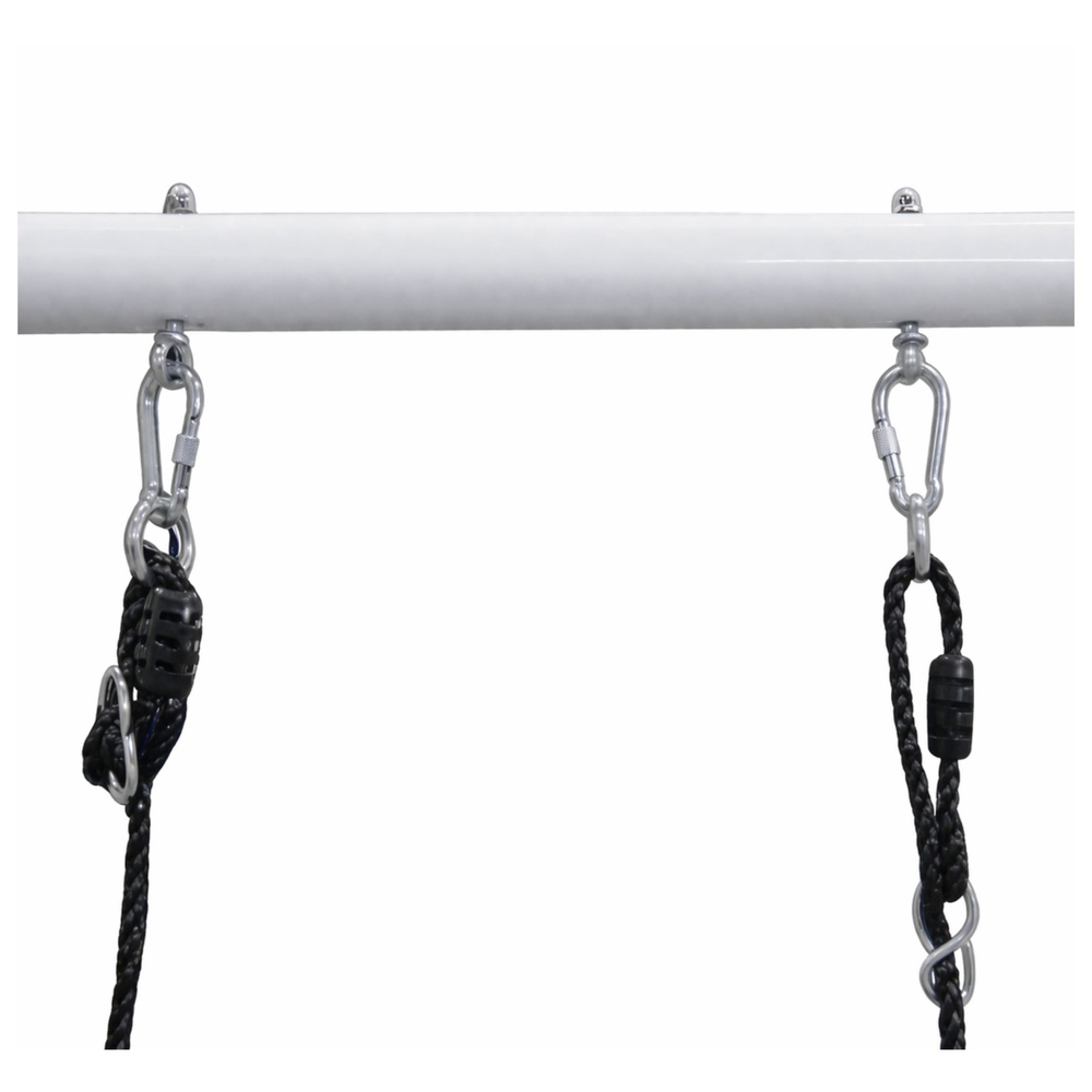 Vrtna ljuljačka Rodino gnijezdo s okvirom 2 u 1, bijela, 210 x 170 cm