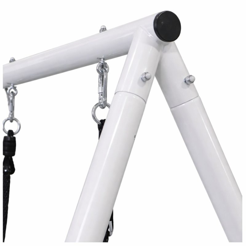 Vrtna ljuljačka Rodino gnijezdo s okvirom 2 u 1, bijela, 210 x 170 cm