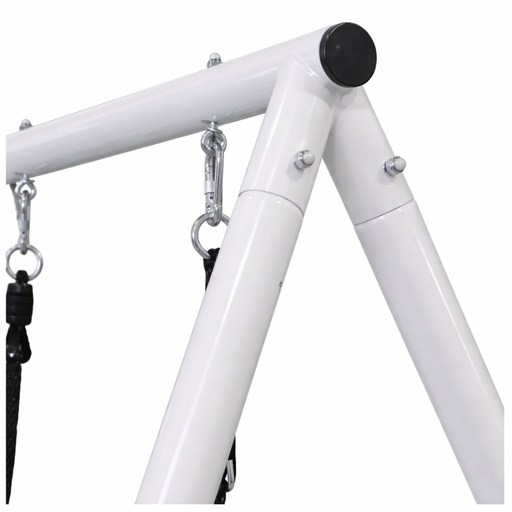 Vrtna ljuljačka Rodino gnijezdo s okvirom 2 u 1, bijela, 210 x 170 cm