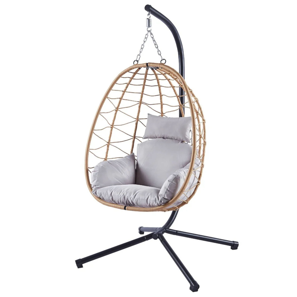 Viseća stolica za ljuljanje, smeđi okvir