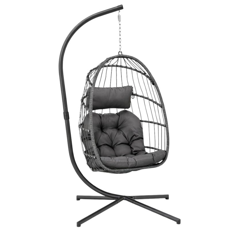 Viseća stolica za ljuljanje, sivi okvir