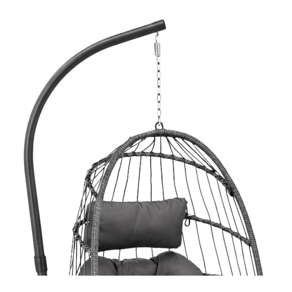 Viseća stolica za ljuljanje, sivi okvir