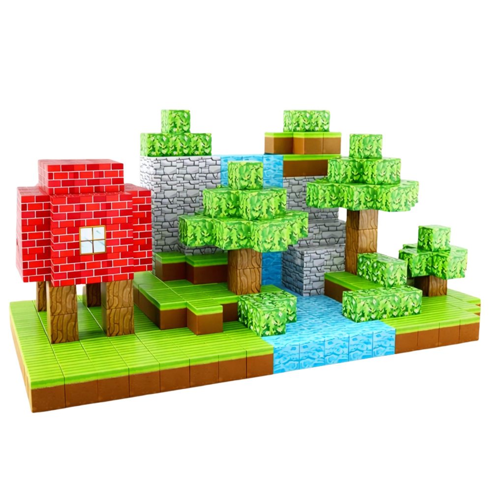 Set magnetskih blokova Kocke Pixels Forest 3D 154 kom