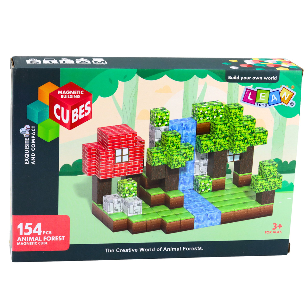 Set magnetskih blokova Kocke Pixels Forest 3D 154 kom