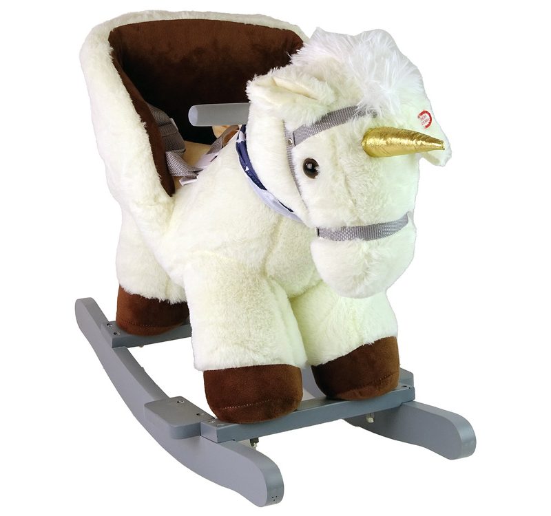 Konjić za ljuljanje jednorog bež