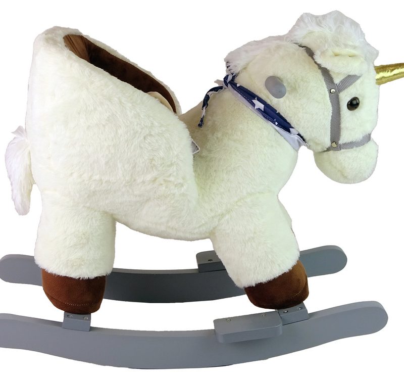 Konjić za ljuljanje jednorog bež