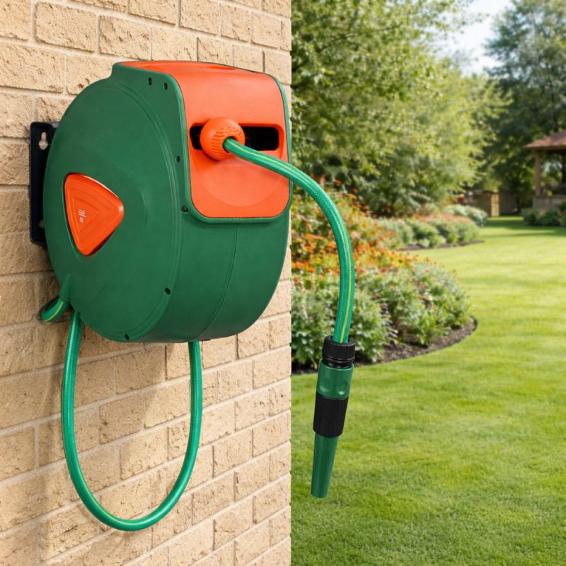 Zidni automatski kolut s vrtnim crijevom 30 m + 2 m