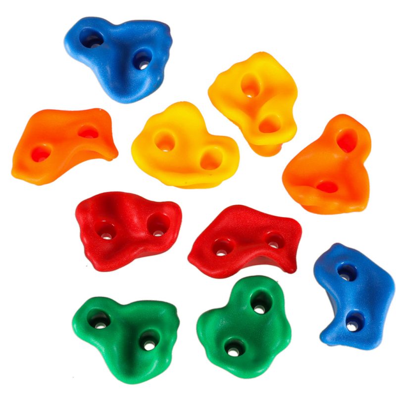 Kamenje za penjanje za djecu, šareno, 10 kom + vijci