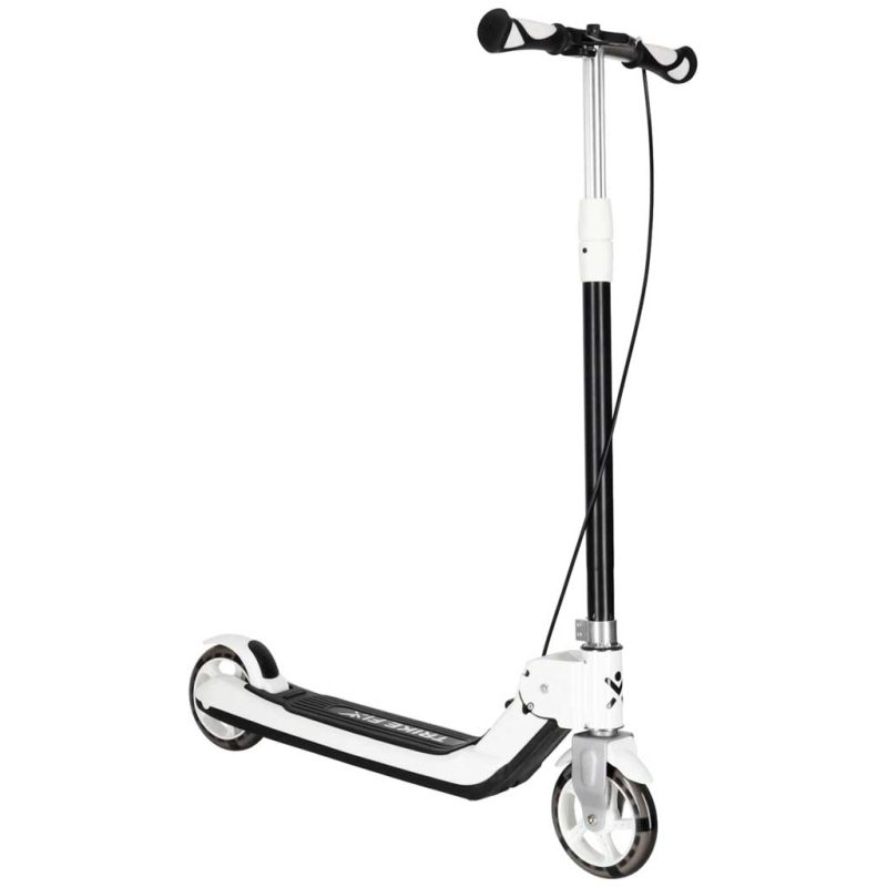 TRIKE FIX dječji romobil na dva kotača s LED osvjetljenjem i dvostrukim kočnicama, crni