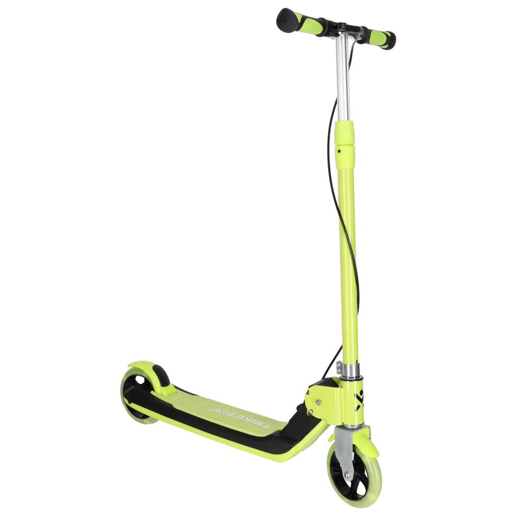 TRIKE-FIX-kids-scooter-two-wheel-LED-folding-double-brakes-neon-green-186679 TRIKE FIX dječji romobil na dva kotača s LED osvjetljenjem i dvostrukim kočnicama, neon zeleni