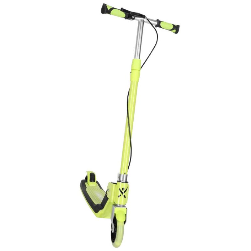 TRIKE-FIX-kids-scooter-two-wheel-LED-folding-double-brakes-neon-green-186680 TRIKE FIX dječji romobil na dva kotača s LED osvjetljenjem i dvostrukim kočnicama, neon zeleni