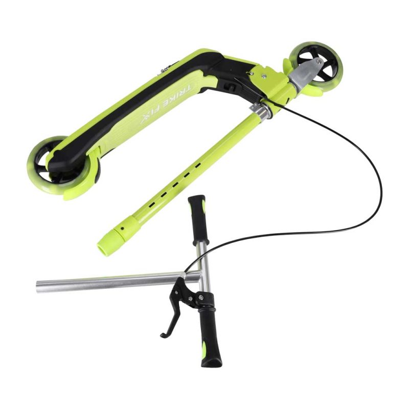 TRIKE-FIX-kids-scooter-two-wheel-LED-folding-double-brakes-neon-green-186750 TRIKE FIX dječji romobil na dva kotača s LED osvjetljenjem i dvostrukim kočnicama, neon zeleni
