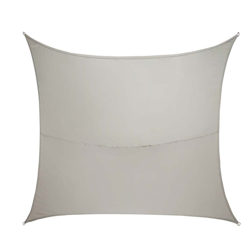 Terrace-sunshade-sail-4x3m-square-grey-171553 LUARO vrtna tenda za terasu, vodootporna, pravokutna, siva, 4x3m