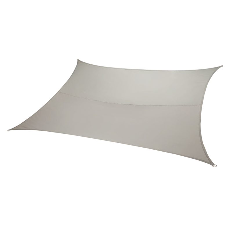 Terrace-sunshade-sail-4x3m-square-grey-171554 LUARO vrtna tenda za terasu, vodootporna, pravokutna, siva, 4x3m