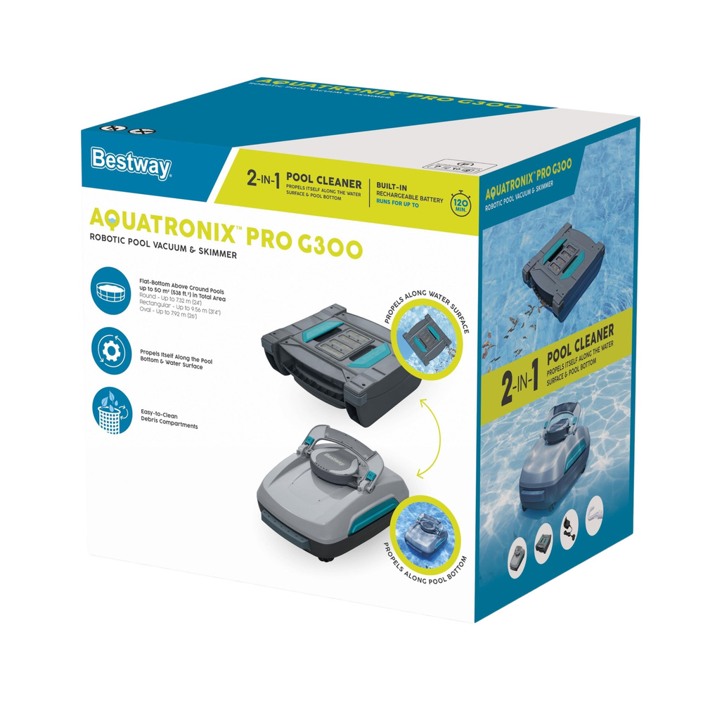 2-u-1 AquaTronix Pro G300 Bestway 58942 robotski usisavač za bazen