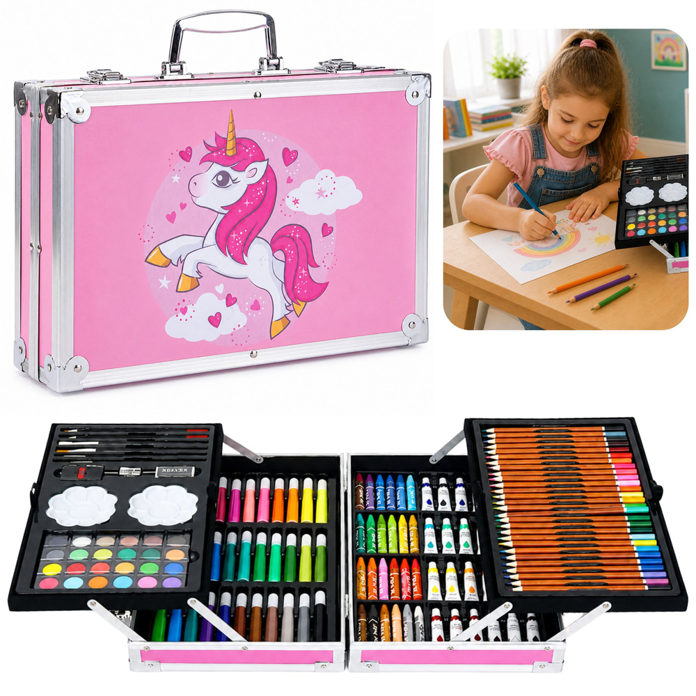 eng_pl_Art-Set-for-Children-Unicorn-Pink-Suitcase-150-pcs-30700_1 Dječji umjetnički roza kofer s jednorogom, 150 dijelova