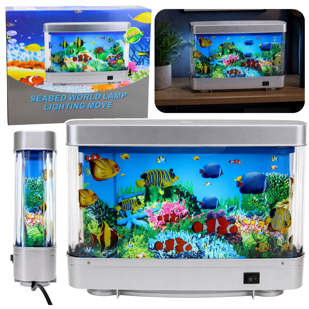 Umjetno dekorativno akvarijsko LED noćno svjetlo 3D ribe koje se kreću u boji