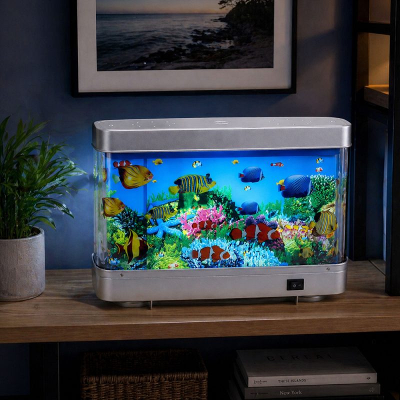 Umjetno dekorativno akvarijsko LED noćno svjetlo 3D ribe koje se kreću u boji