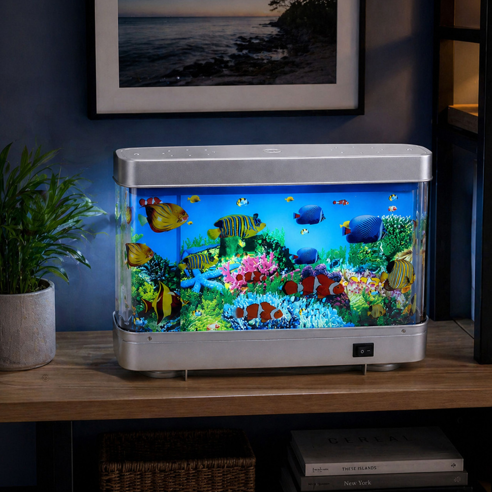 Umjetno dekorativno akvarijsko LED noćno svjetlo 3D ribe koje se kreću u boji