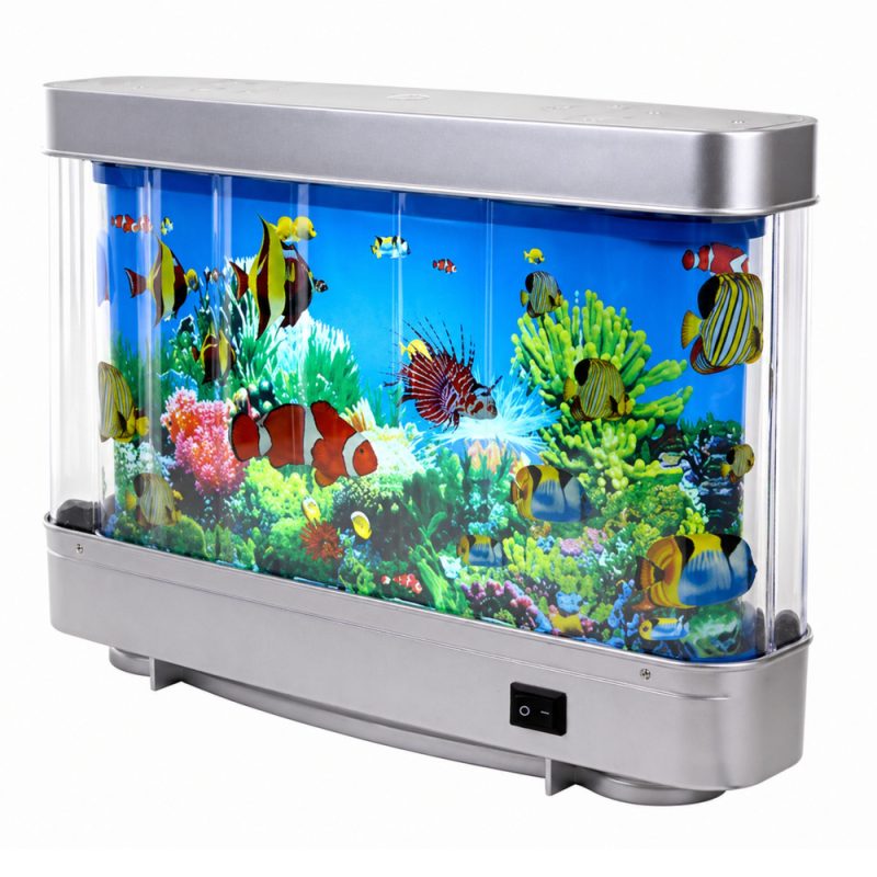 Umjetno dekorativno akvarijsko LED noćno svjetlo 3D ribe koje se kreću u boji