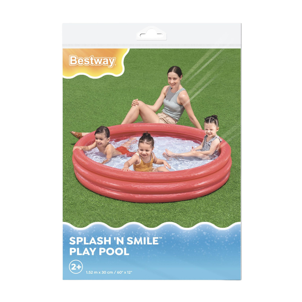 Napuhani dječji bazen crveni Splash N Smile 152 cm Bestway 51026