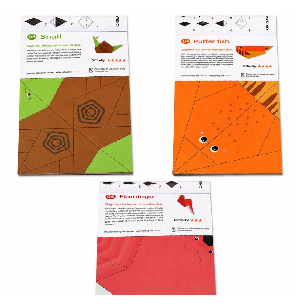 eng_pl_Colorful-Origami-Notebook-for-Kids-Animals-Difficulty-Levels-30-Sheets-30727_2 Šarena origami bilježnica za djecu sa životinjama, razine težine, 30 listova