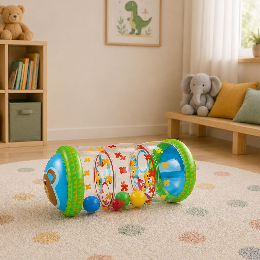 eng_pl_Inflatable-Roller-with-Balls-for-Crawling-for-Toddlers-Teddy-Bear-51-x-22-cm-30945_2 Napuhani valjak s lopticama za puzanje za malu djecu Medvjedić 51 x 22 cm