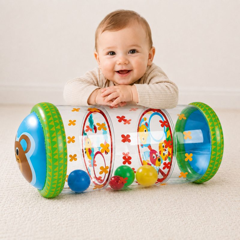 eng_pl_Inflatable-Roller-with-Balls-for-Crawling-for-Toddlers-Teddy-Bear-51-x-22-cm-30945_4 Napuhani valjak s lopticama za puzanje za malu djecu Medvjedić 51 x 22 cm