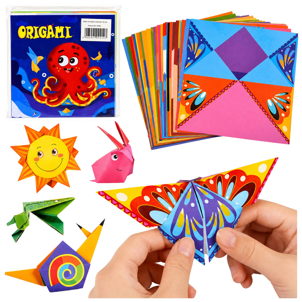 Origami komplet s uputama za izradu,100 listova u boji