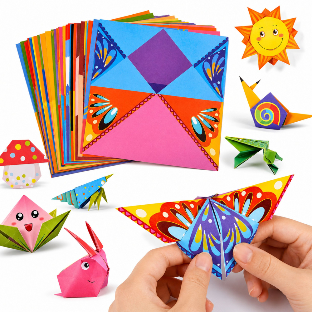 Origami komplet s uputama za izradu,100 listova u boji
