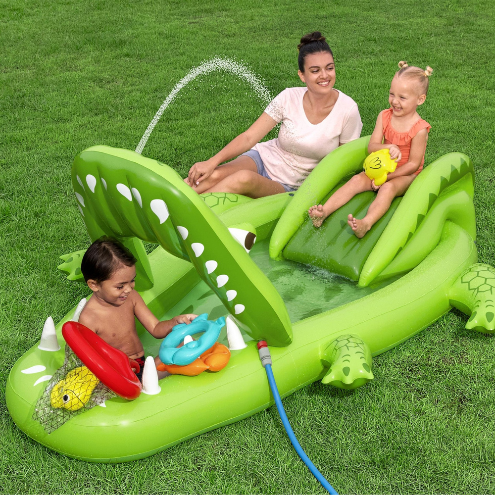eng_pl_Water-Playground-with-Slide-Crocodile-Accessories-Bestway-53169-31990_7 Vodeno igralište s toboganom i priborom Krokodil Bestway 53169